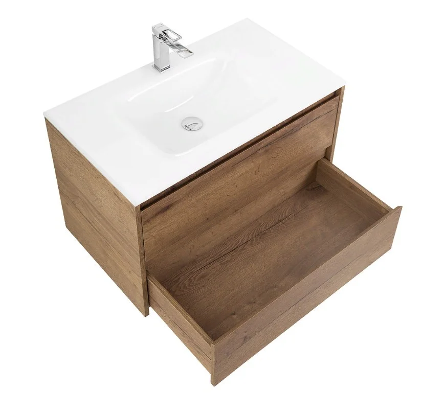 Приобрести тумба подвесная с раковиной belbagno kraft-900-2c-so-rt 90 см, rovere tabacco