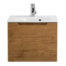 BelBagno Тумба с раковиной ETNA 50 см, подвесная с ящиком Rovere Nature, белая раковина