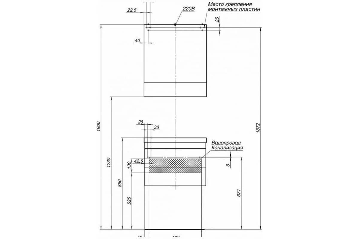 Приобрести aquanet тумба с раковиной нота 58 см, белая