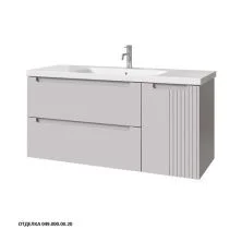 Caprigo Тумба с раковиной TERMIN-Smalty META 120 см, правая, серая, эмаль