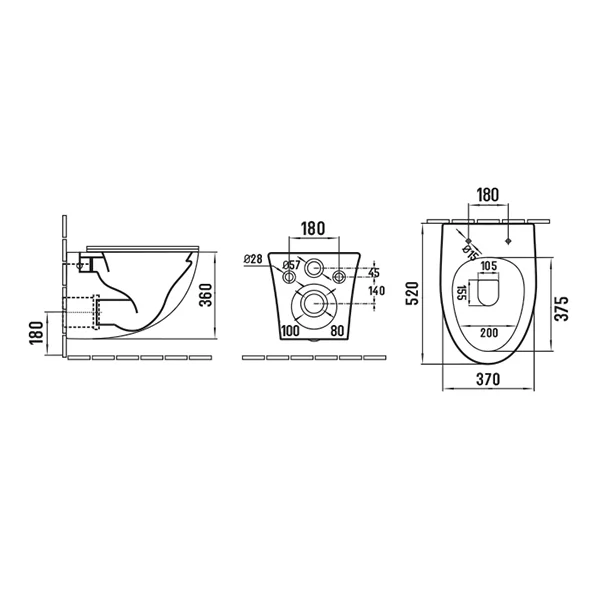 Приобрести comforty подвесной унитаз 107 безободковый, сиденье дюропласт softclose тонкое, быстросъёмное