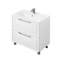 Mirsant Тумба напольная Адель 80 см с раковиной More-80, белая УТ000048315