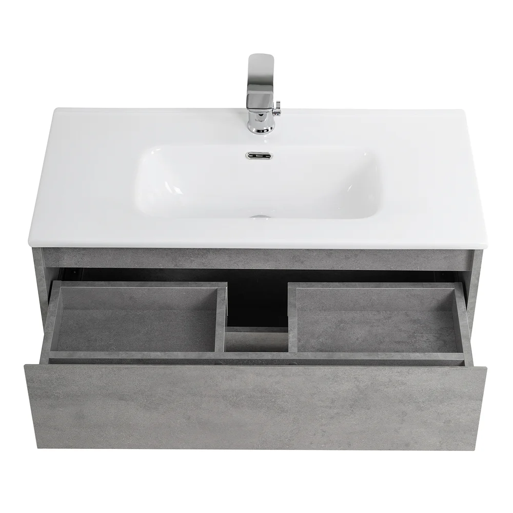 Приобрести belbagno тумба с раковиной kraft 39 80 см, подвесная cemento grigio, белая раковина