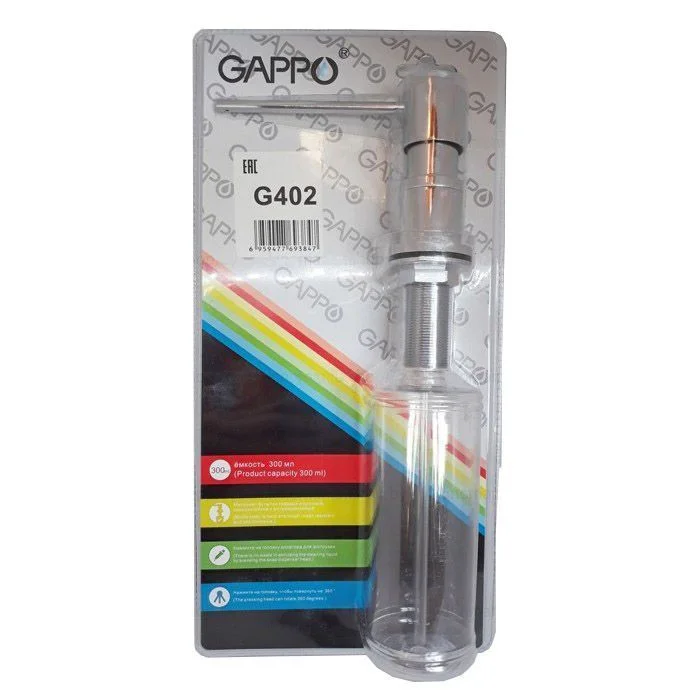 Приобрести gappo дозатор для жидкого мыла g401 300мл, сатин