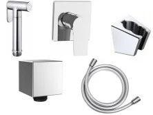 Aquanet Смеситель с гигиеническим душем Static 1.03 (с внутренней частью)