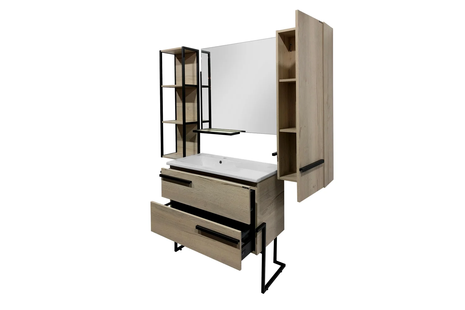 Приобрести сomforty тумба с раковиной "дюссельдорф-90", дуб дымчатый