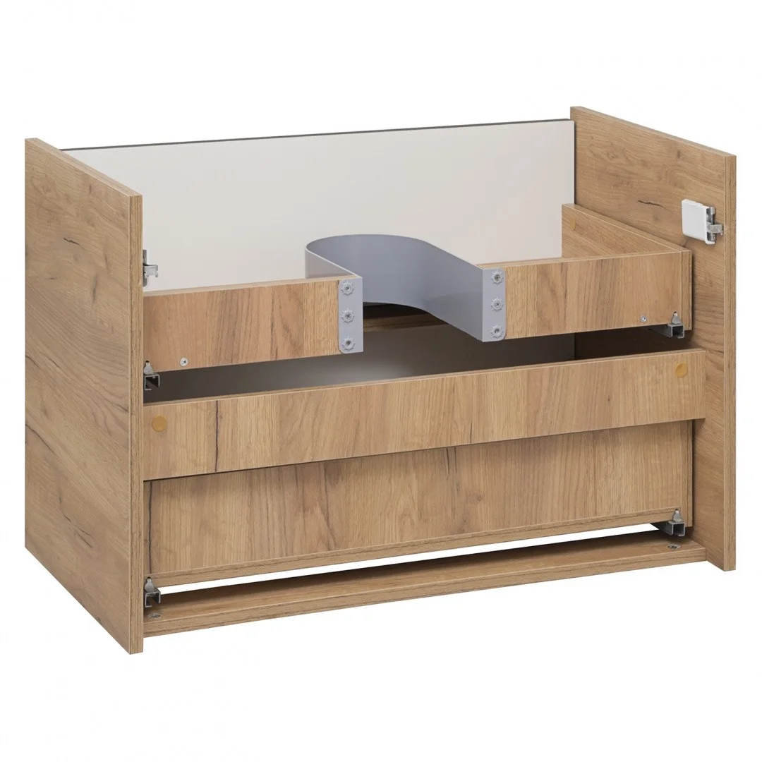 Приобрести aqua de marco тумба подвесная с раковиной melbourne 80 cм. дуб-серый