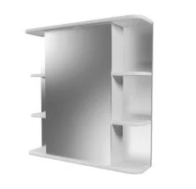 Mirsant Зеркало шкаф Глория 70/2 см, белый, левый УТ000007583
