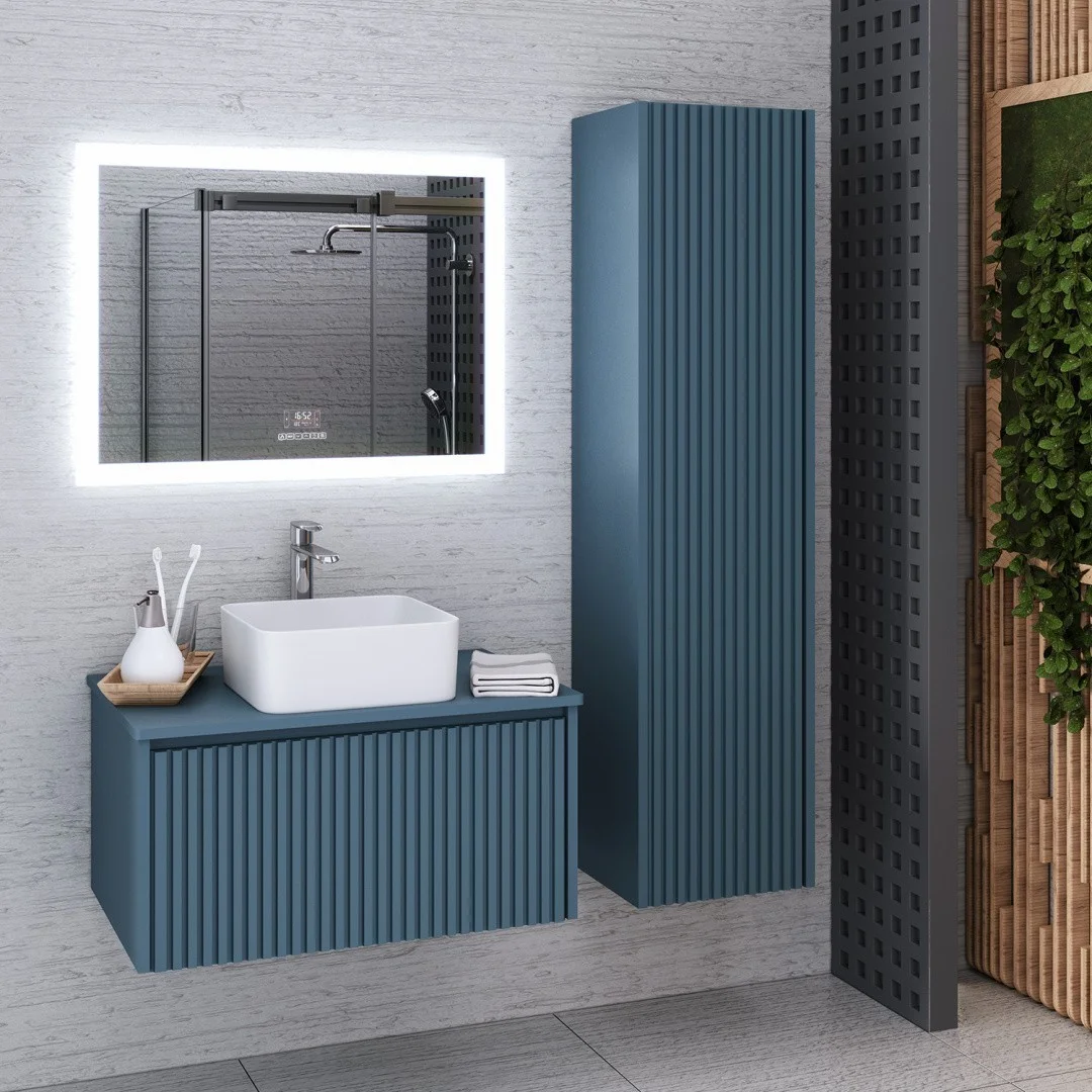 Приобрести шкаф-пенал подвесной monaco 35 см. аквамарин