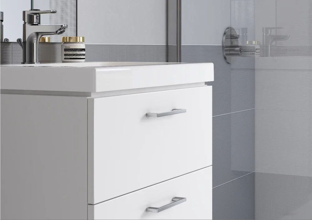 Приобрести тумба подвесная с раковиной cersanit lara 50 см, 2 ящика, белый