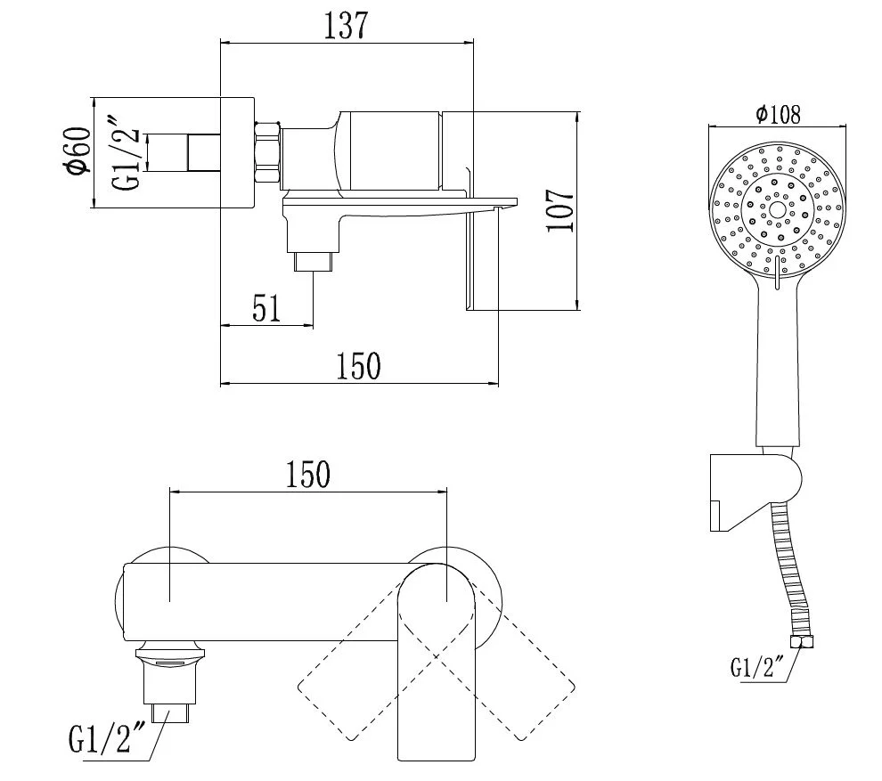 Приобрести savol смеситель для ванны 210мм, черный матовый s-601808h