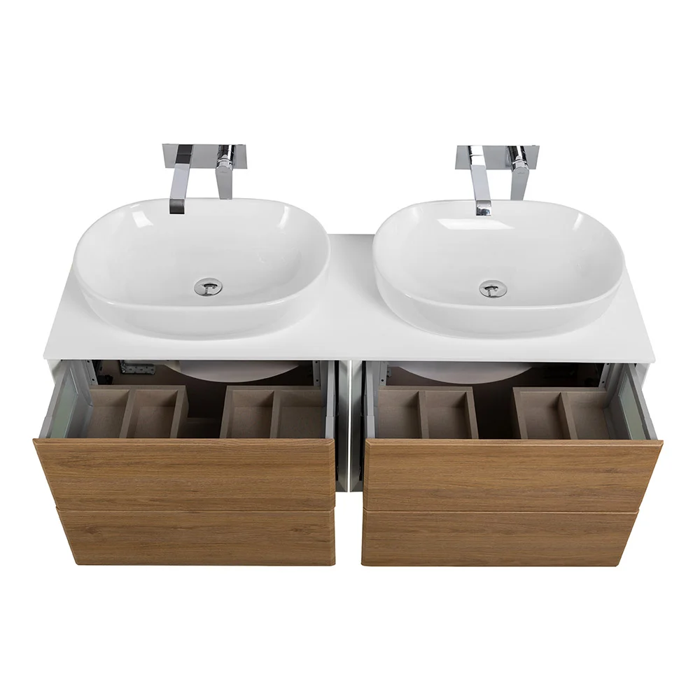 Приобрести cezares тумба со столешницей подвесная bellagio 140 см rovere tabacco, дерево 54716