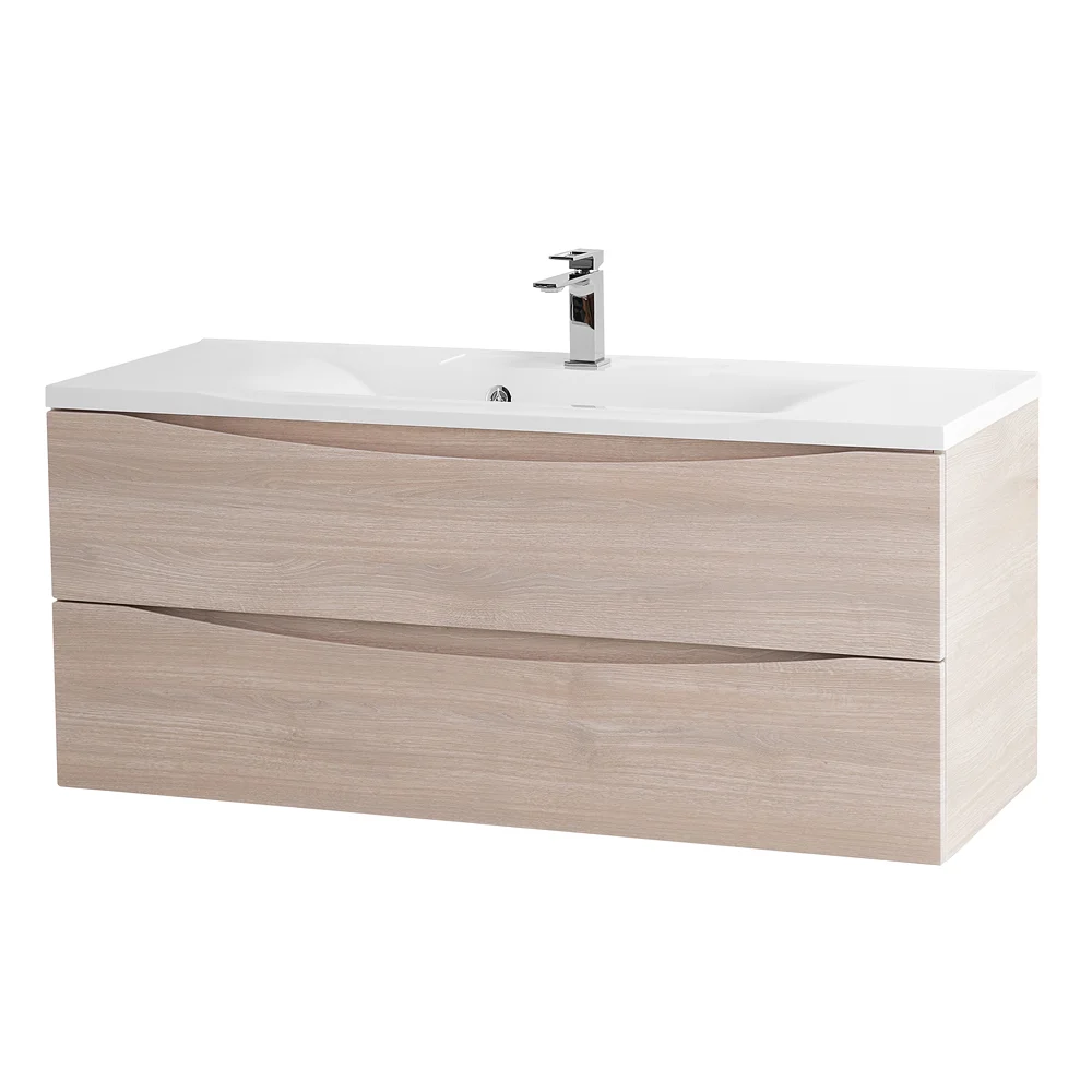 Приобрести belbagno тумба с раковиной marino 110 см, подвесная rovere grigio, белая раковина