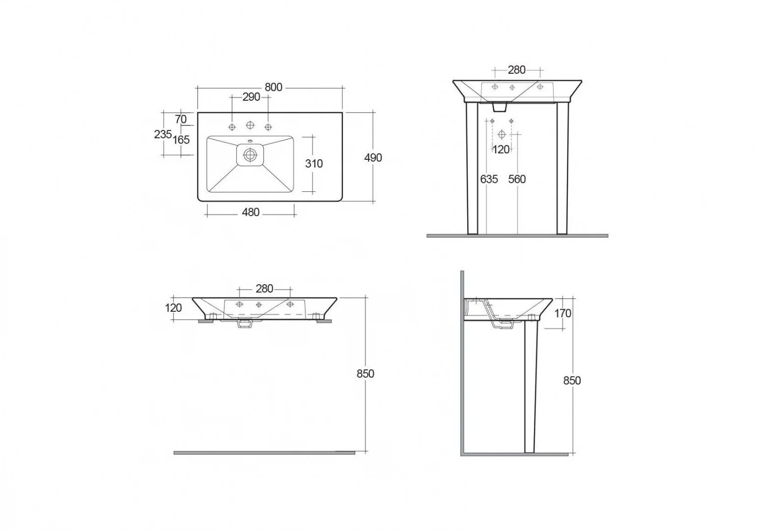 Приобрести раковина-столешница rak ceramics opulence 80x49 см op102awha/ krak22007w