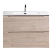 Тумба подвесная с раковиной BelBagno ETNA-800-2C-SO-RG-P 80 см, Rovere Grigio