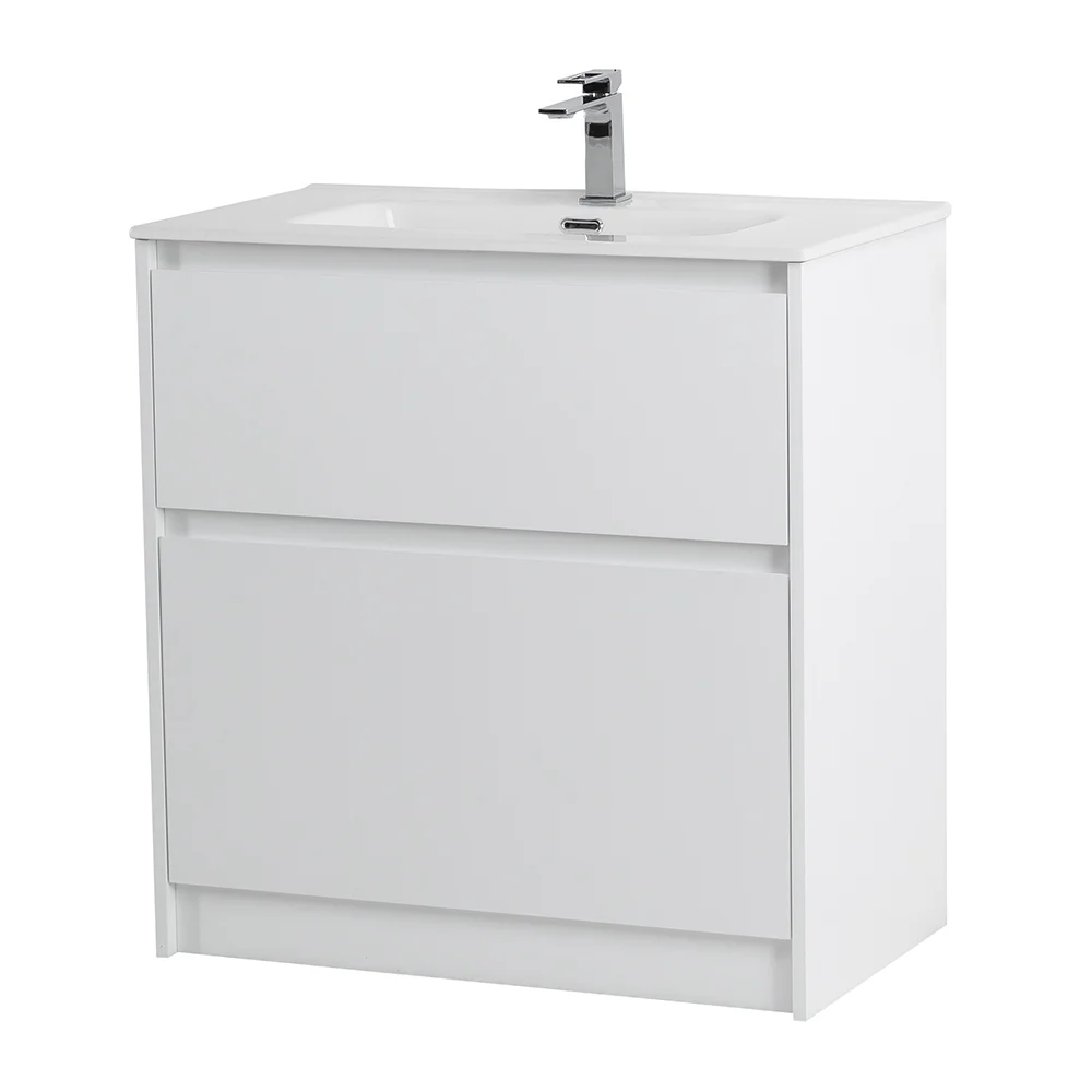 Приобрести belbagno тумба с раковиной kraft 80 см, напольная bianco opaco, раковина белая bb800etl