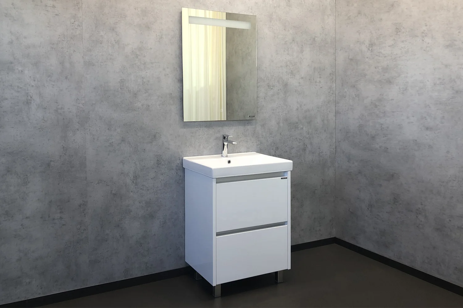 Приобрести сomforty тумба с раковиной "дублин-60" белая глянцевая