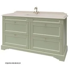 Caprigo Тумба с раковиной GREENWICH 160 см, зеленая, эмаль