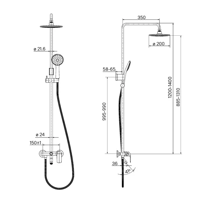 Приобрести iddis душевая система chip, квадратная d-200мм, хром chisb1fi06