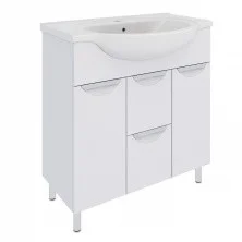 AQUA DE MARCO Тумба напольная с раковиной ELEGANSE 80 см, белый\хром 2080CELE