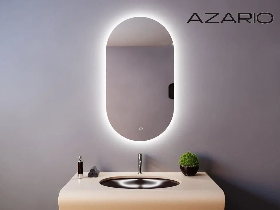 Приобрести azario зеркало alone arco 60х100, белый, сенсорный выключатель, диммер  cs00078967