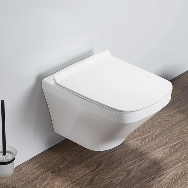 Приобрести comforty подвесной унитаз 108 безободковый, сиденье дюропласт softclose тонкое, быстросъёмное