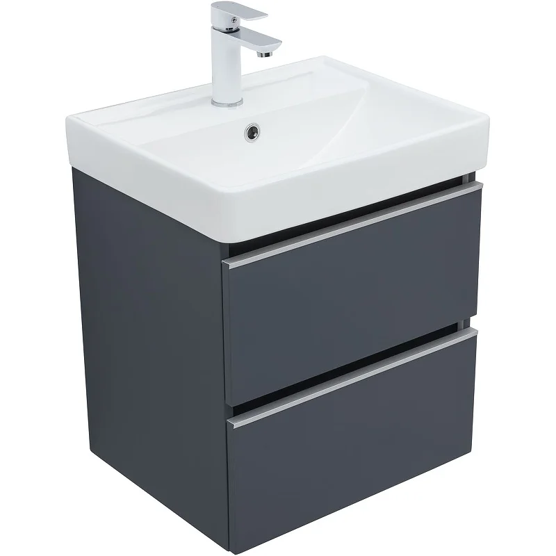 Приобрести aquanet тумба с раковиной вега 50 см, маренго