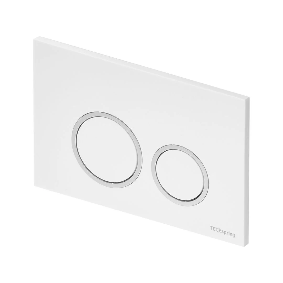 Приобрести tece кнопка смыва spring r для инсталляции, белая глянцевая, контур хром глянцевый 9940103