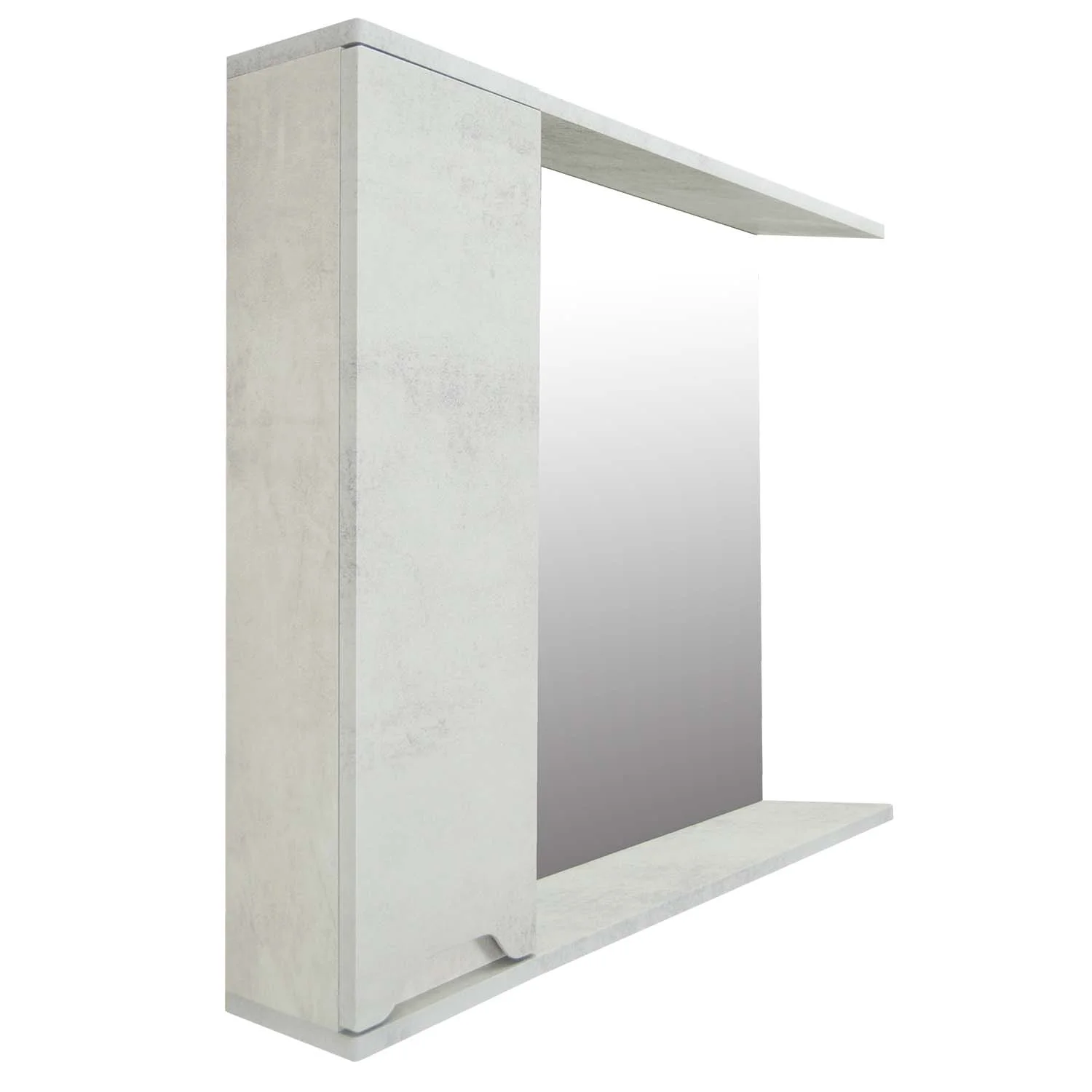 Приобрести loranto зеркало-шкаф florena 80 80х60 левое, светлый бетон (cs00086988)