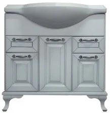 Loranto Тумба напольная с раковиной Пандора80 см, Белое Серебро, массив Бук 561738.01.011