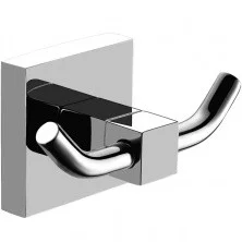 Azario Крючок двойной RINA, хром AZ87005B