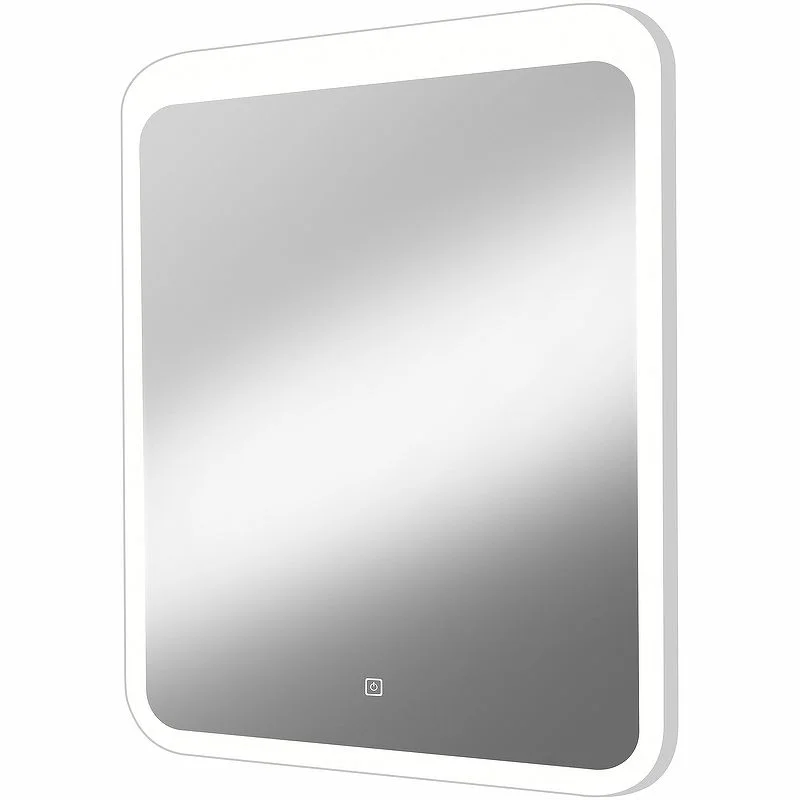 Приобрести continent зеркало с подсветкой lacio 70х80 см, сенсорный включатель, белое