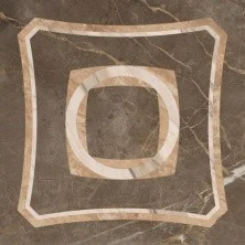 Плитка напольная Coliseumgres Portofino 45x45см, Серая вставка Интарсио, шлифованная, реттифицированная