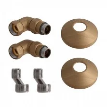 Комплект подключения Point для полотенцесушителя 3/4"х1/2" г/ш со сгоном, бронза PN93412BR