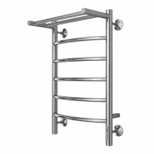 Полотенцесушитель 400х650 мм электрический Terminus Классик с полкой П6, хром 4670078531384