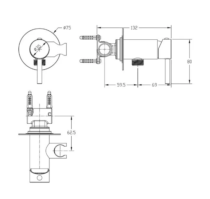 Приобрести смеситель с гигиеническим душем, встраиваемый vieir futuro, хром v502551