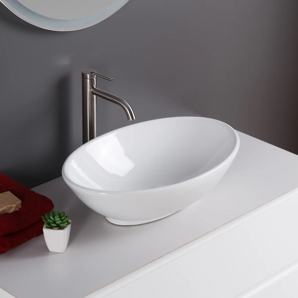 Приобрести belbagno накладная раковина 53х33 см, белая bb1147