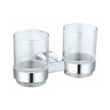Два стакана для зубных щеток с держателем WONZON & WOGHAND FIRST, Хром (WW-8428)