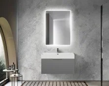 Cezares Тумба подвесная с раковиной PREMIUM 90 см Plisse Grigio nuvola, серая 55444