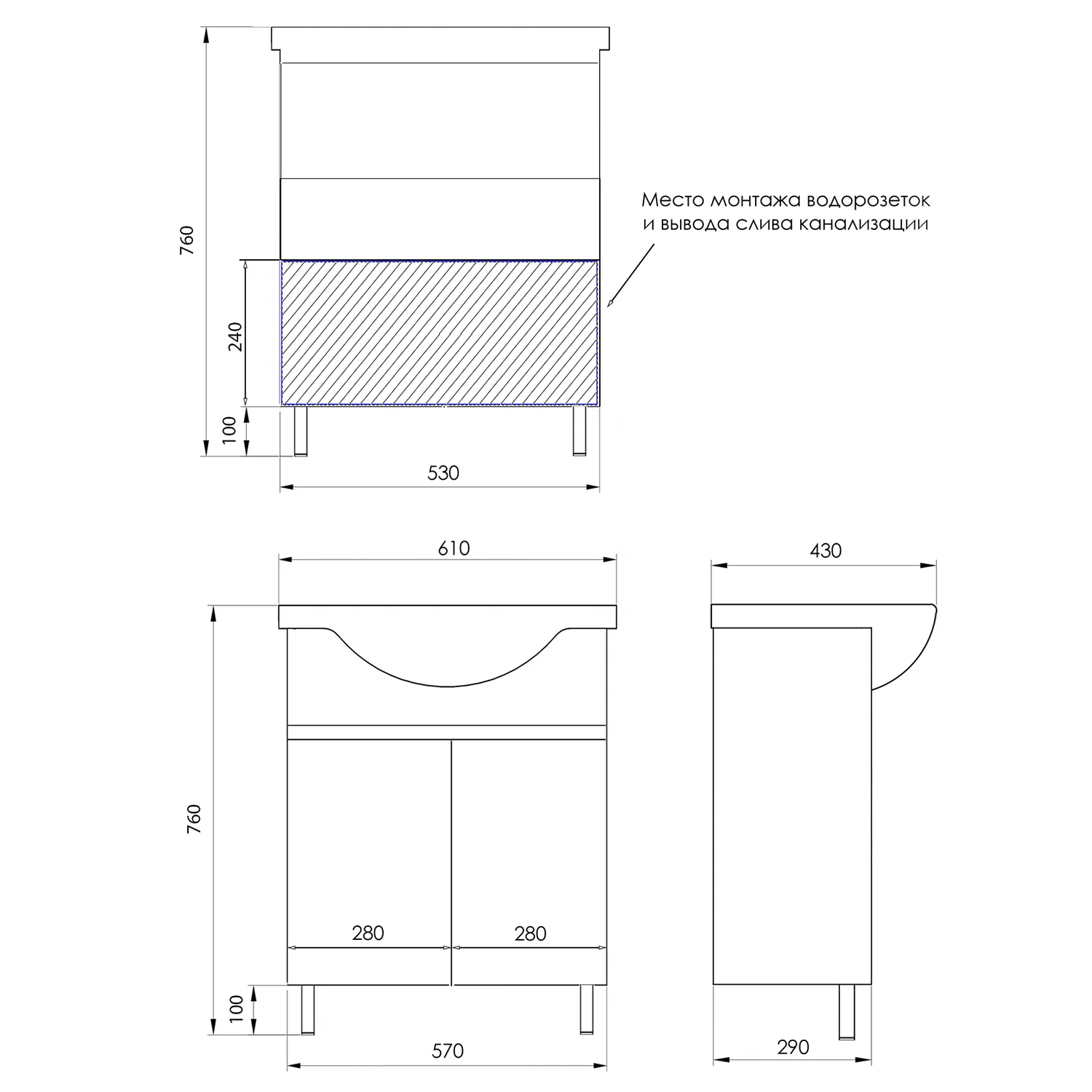 Приобрести loranto тумба напольная с раковиной глория 60 н 60х76 см, дуб кантри (cs00090159)