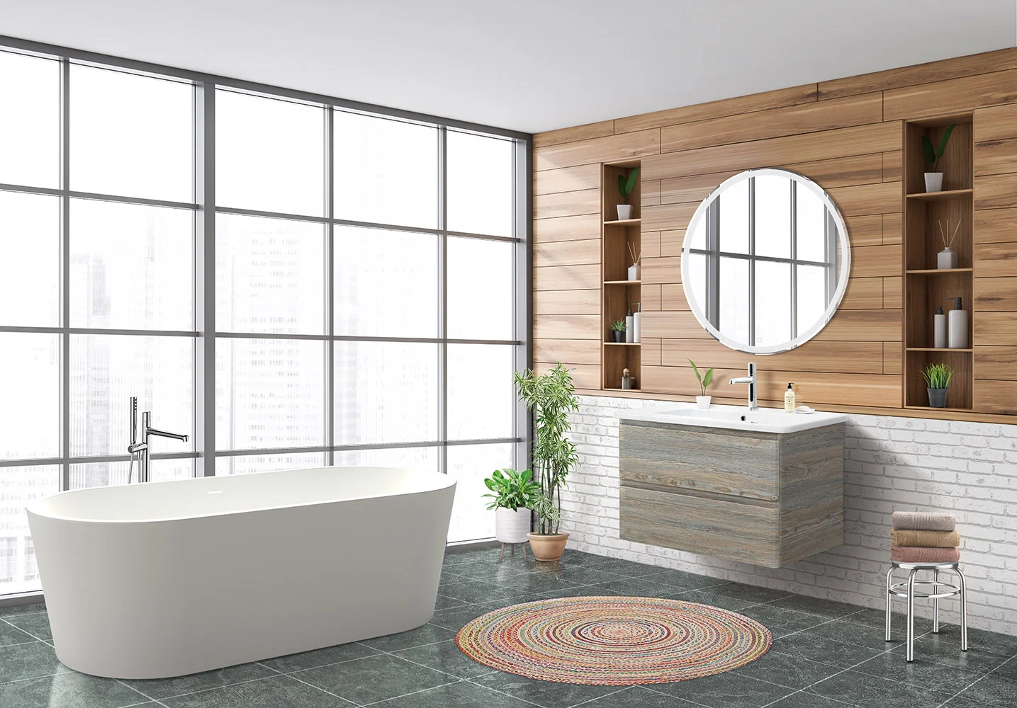 Приобрести belbagno тумба с раковиной albano-cer 80 см, подвесная pino scania, белая раковина