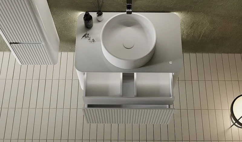 Приобрести jorno тумба подвесная lumino 80 см со столешницей, белая