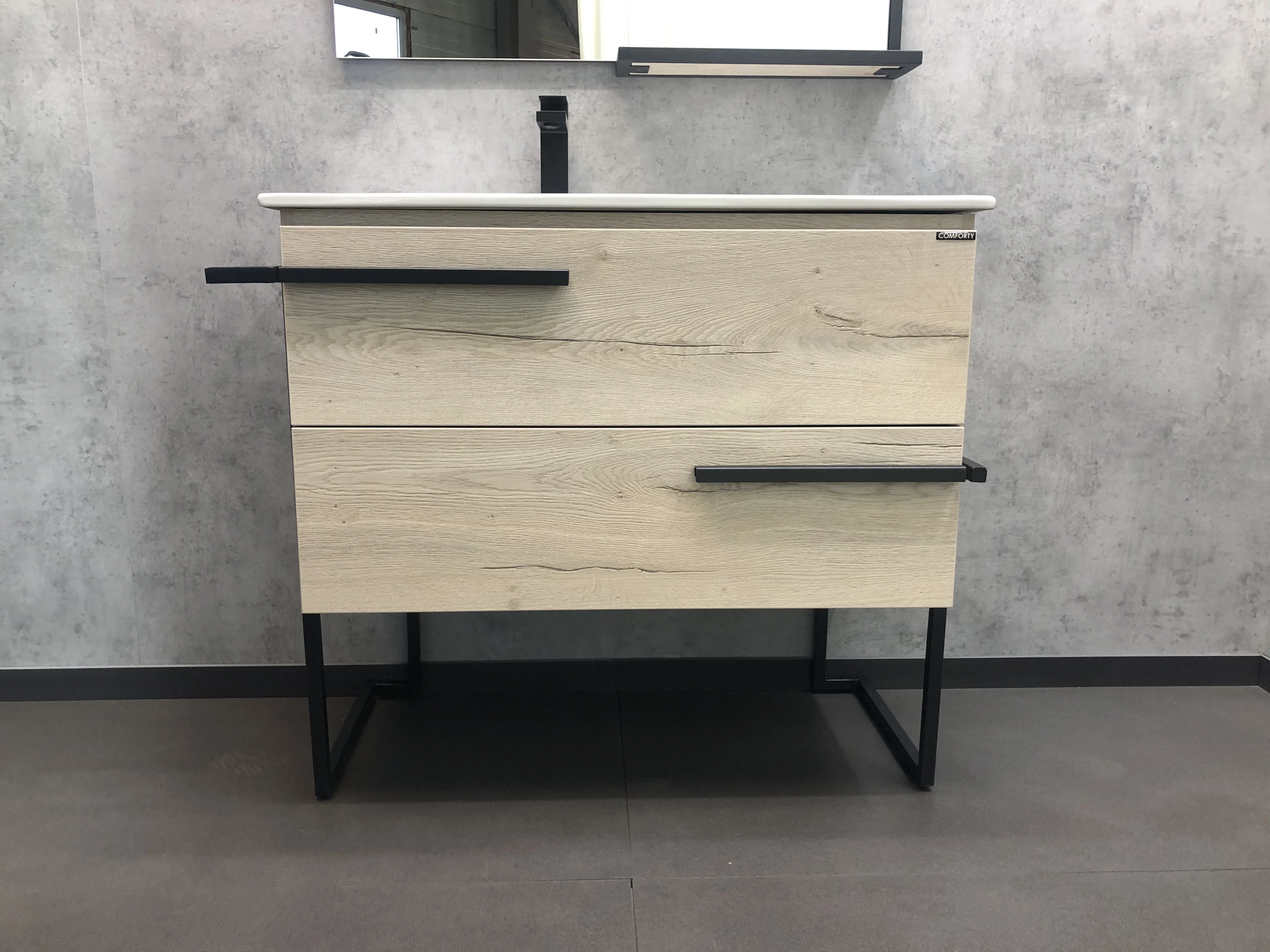 Приобрести сomforty тумба с раковиной "дюссельдорф-90", дуб дымчатый