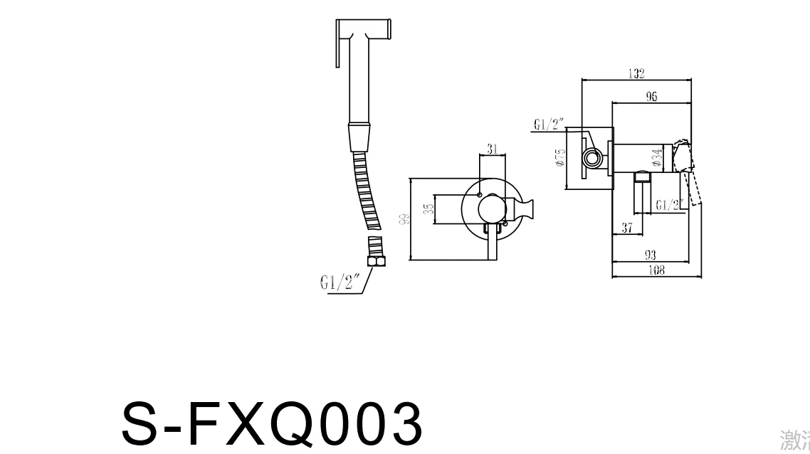 Приобрести savol смеситель с гигиеническим душем, черный матовый s-fxq003h