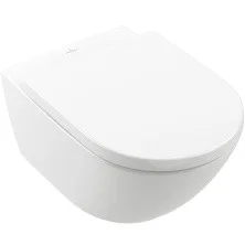 Унитаз подвесной Villeroy Boch SUBWAY 3.0, безободковый с тонким сиденьем микролифт 4670TS01