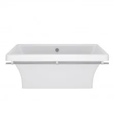 AQUA DE MARCO Отдельностоящая ванна Crete 178x79см, белая\хром 1180WCKRI