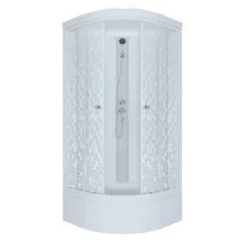 Тритон Душевое ограждение Стандарт В1 Аква Мозаика 90х90 см, белая с узором Щ0000025436