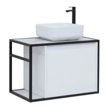 Aquanet Тумба со столешницей Nova Lite Loft 75 см,R белая