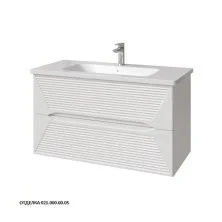 Caprigo Тумба с раковиной MODO-Smalty Terza 100 см, белая, эмаль