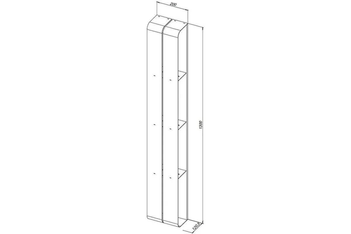 Приобрести aquanet полка магнум h 20x130 см белая матовая, вертикальная 00326462